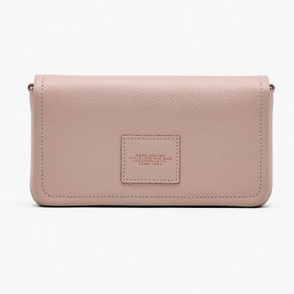 MARC JACOBS ROSE PINK THE LEATHER MINI BAG - Picture 3 of 10